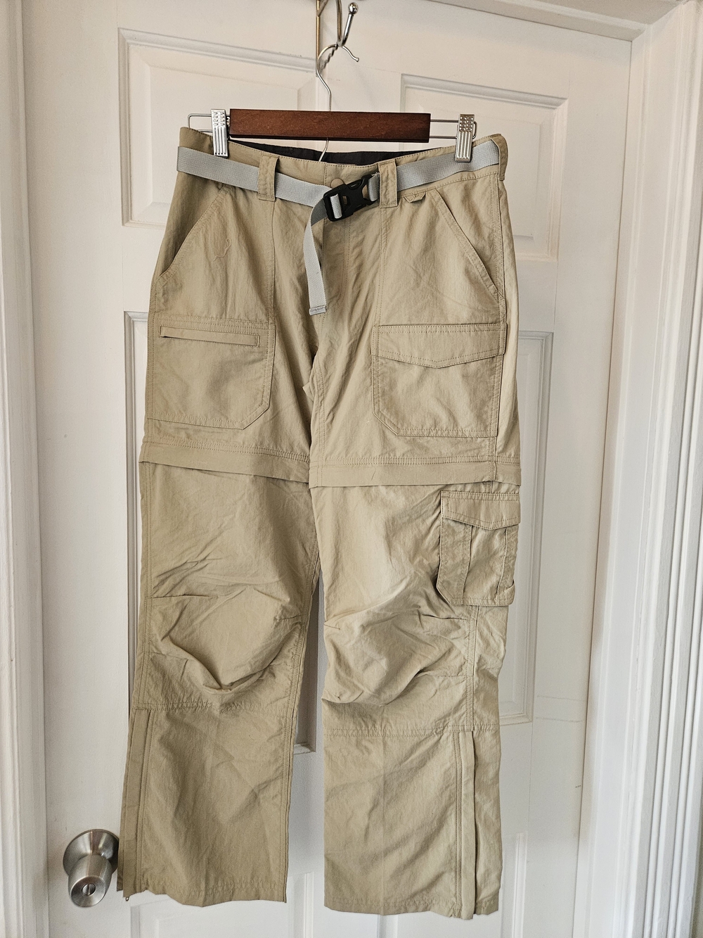 Eastern Mountain Sports Men's Khaki Cargo Pants with Web Belt